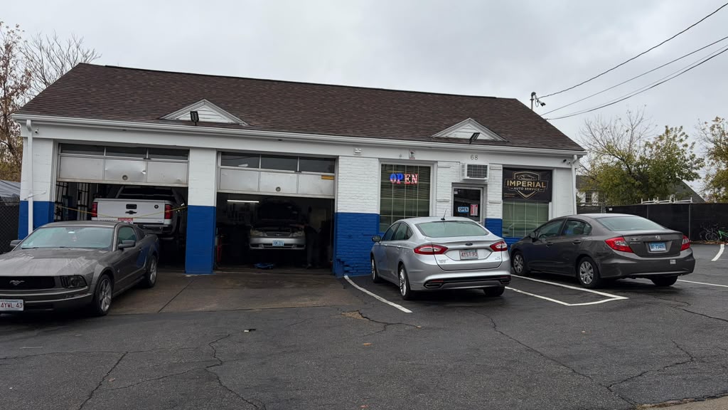 Imperial Auto Service shop front in Woonsocket, RI